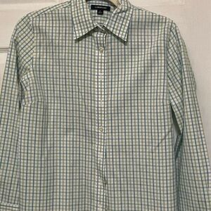 Lands End Blue & lime Checked woman’s Shirt